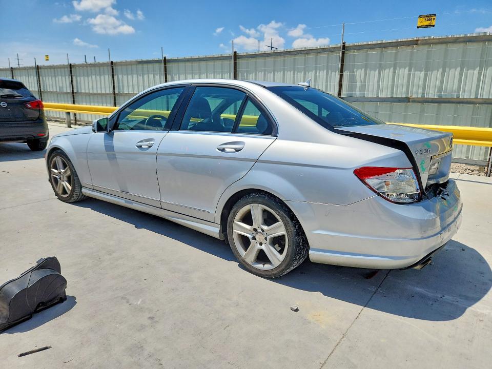 2011 Mercedes-benz C-klasse VIN WDDGF5EB5BA459774 COPART salvage auction — REAR END, TX - SALVAGE VEHICLE TITLE, sold $775 on 2026-07-28 (photo 2)