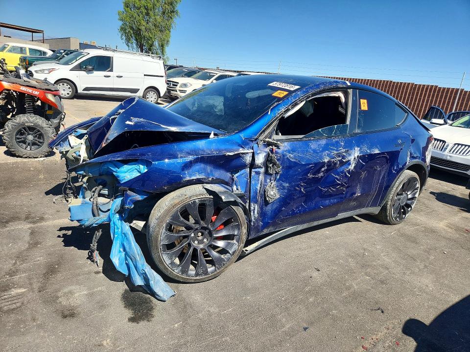 2022 Tesla Model y VIN 7SAYGDEF4NF407088 COPART salvage auction — FRONT END, Ut - Salvage Certificate, sold $2,050 on 2026-07-20 (photo 1)