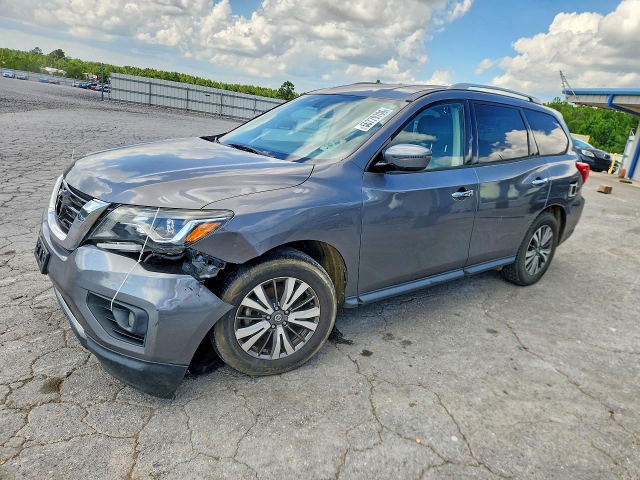 2019 Nissan Pathfinder VIN 5N1DR2MN8KC627566 COPART salvage auction — Front End, MS - CERTIFICATE OF TITLE, sold $2,400 on 2026-07-09 (photo 1)