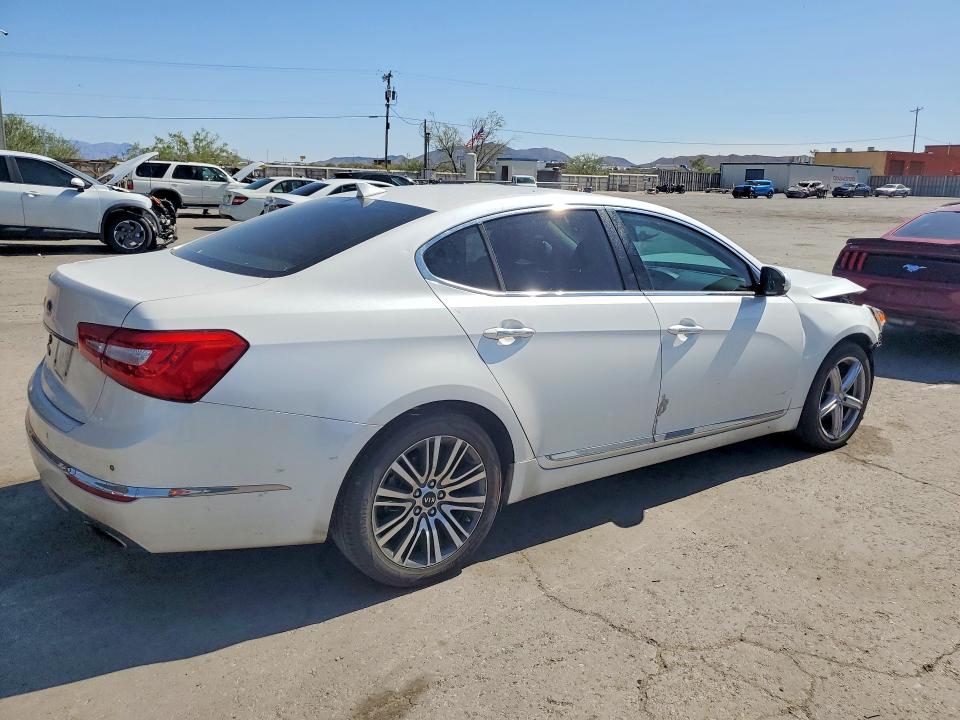 2014 Kia Cadenza VIN KNALN4D73E5137681 COPART salvage auction — FRONT END, Tx - Salvage Vehicle Title, sold $1,300 on 2026-07-10 (photo 3)