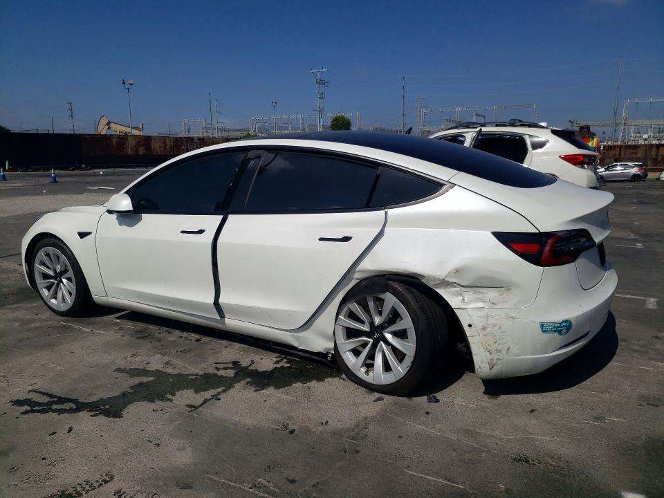 2021 Tesla Model 3 VIN 5YJ3E1EB5MF936864 COPART salvage auction — REAR END, Ca - Salvage Certificate, sold $7,100 on 2026-07-15 (photo 2)