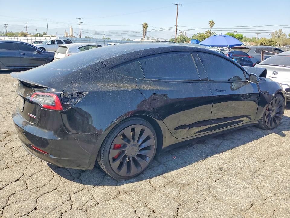 2021 Tesla Model 3 VIN 5YJ3E1EC1MF984659 COPART salvage auction — FRONT END, Ca - Salvage Certificate, sold $6,400 on 2026-07-02 (photo 3)