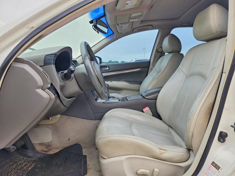 2012 Infiniti G VIN JN1DV6APXCM810284 COPART salvage auction — FRONT END, Tx - Salvage Vehicle Title, sold $525 on 2026-07-16 (photo 7)
