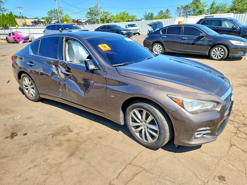 2015 Infiniti Q50 VIN JN1BV7AR4FM394123 COPART salvage auction — SIDE, Ct - Cert Of Title-Salvage, sold $625 on 2026-07-31 (photo 4)