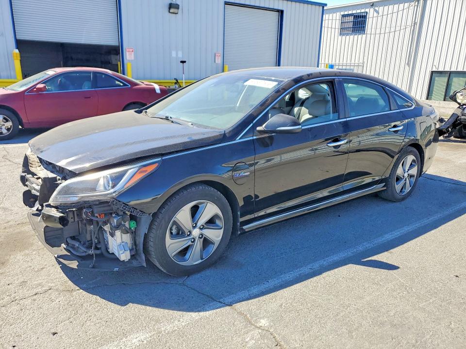 2017 Hyundai Sonata hybrid VIN KMHE54L21HA049222 COPART salvage auction — FRONT END, CA - SALVAGE CERTIFICATE, sold $875 on 2026-07-10 (photo 1)