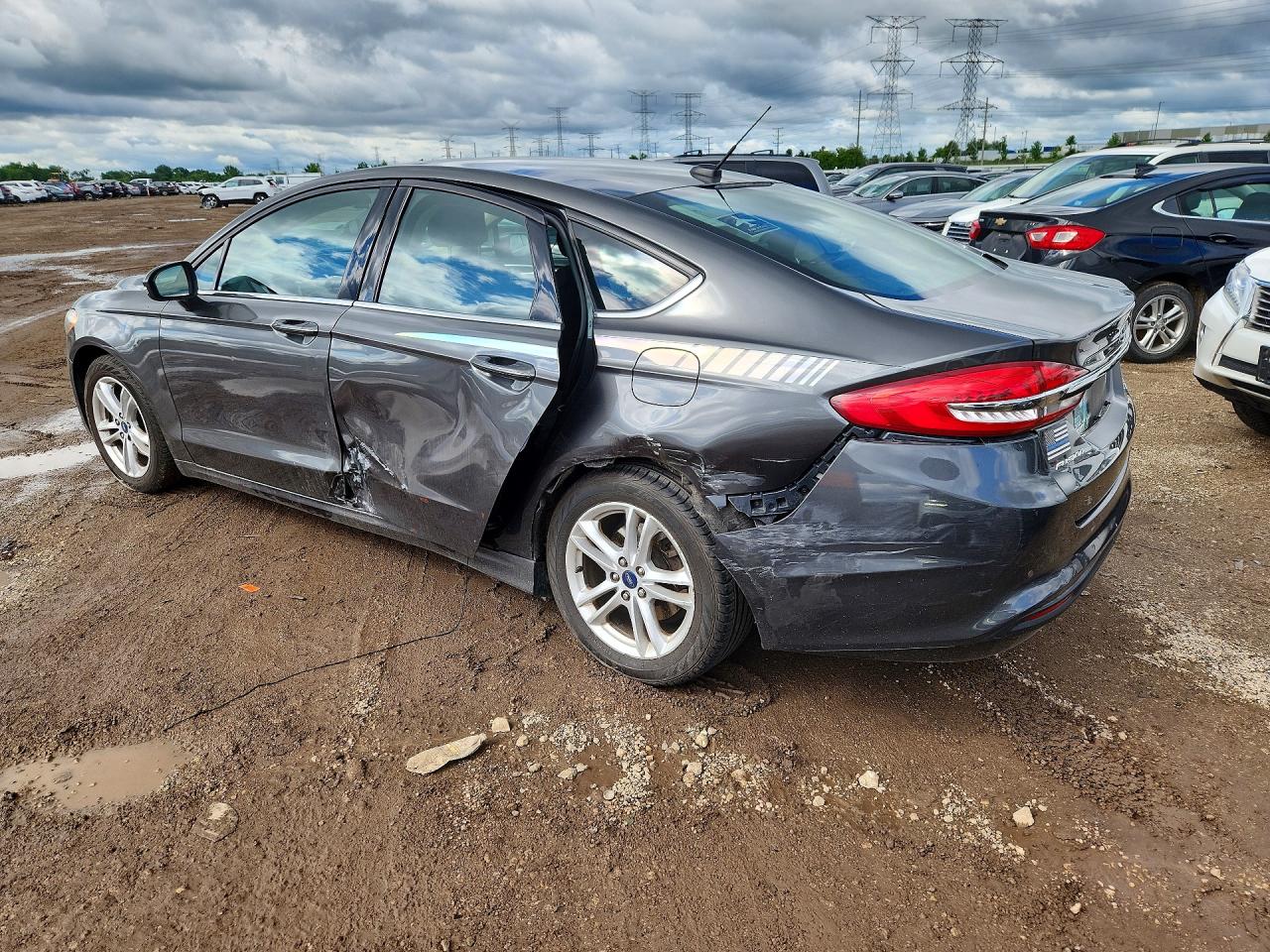 2018 Ford Fusion VIN 3FA6P0HD7JR189105 COPART salvage auction — Rear End, IL - SALVAGE CERTIFICATE, sold $1,100 on 2026-07-09 (photo 2)