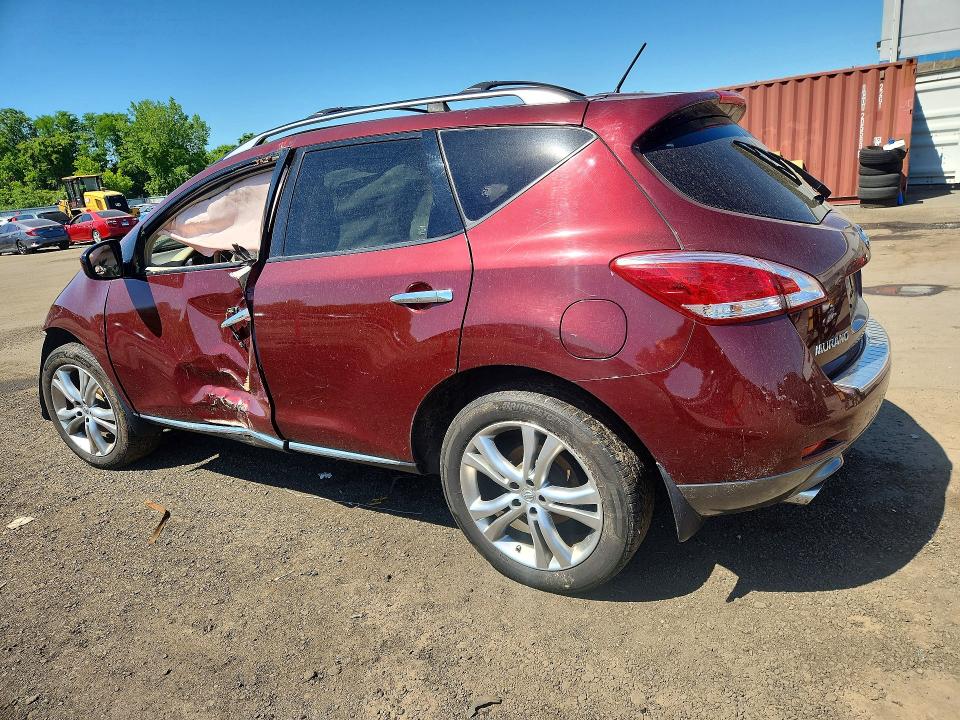 2012 Nissan Murano VIN JN8AZ1MU7CW105637 COPART salvage auction — FRONT END, Ct - Cert Of Title-Salvage, sold $450 on 2026-07-10 (photo 2)