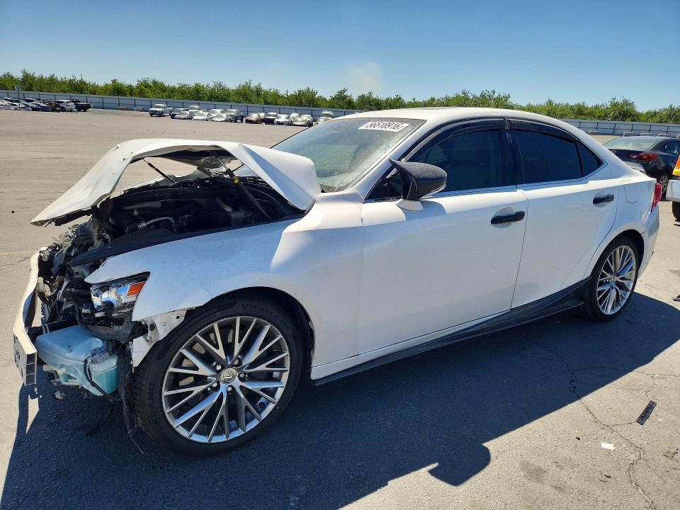2016 Lexus Is VIN JTHBA1D22G5037134 COPART salvage auction — FRONT END, Ca - Salvage Certificate, sold $1,200 on 2026-07-30 (photo 1)