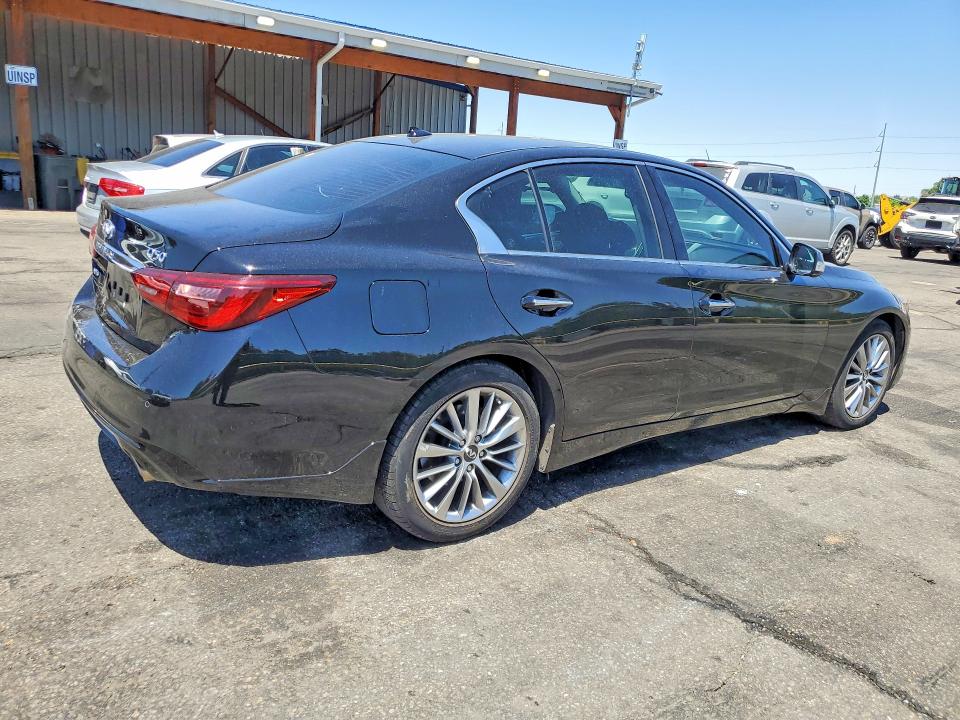 2022 Infiniti Q50 VIN JN1EV7BR3NM340273 COPART salvage auction — REAR END, CO - CERTIFICATE OF TITLE (P), sold $7,200 on 2026-07-28 (photo 3)