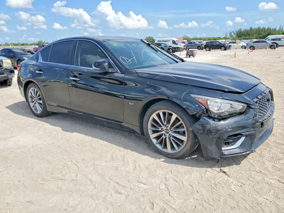 2019 Infiniti Q50 VIN JN1EV7AP6KM514865 COPART salvage auction — FRONT END, Fl - Cert Of Title Slvg Rebuildable, sold $1,350 on 2026-07-22 (photo 4)