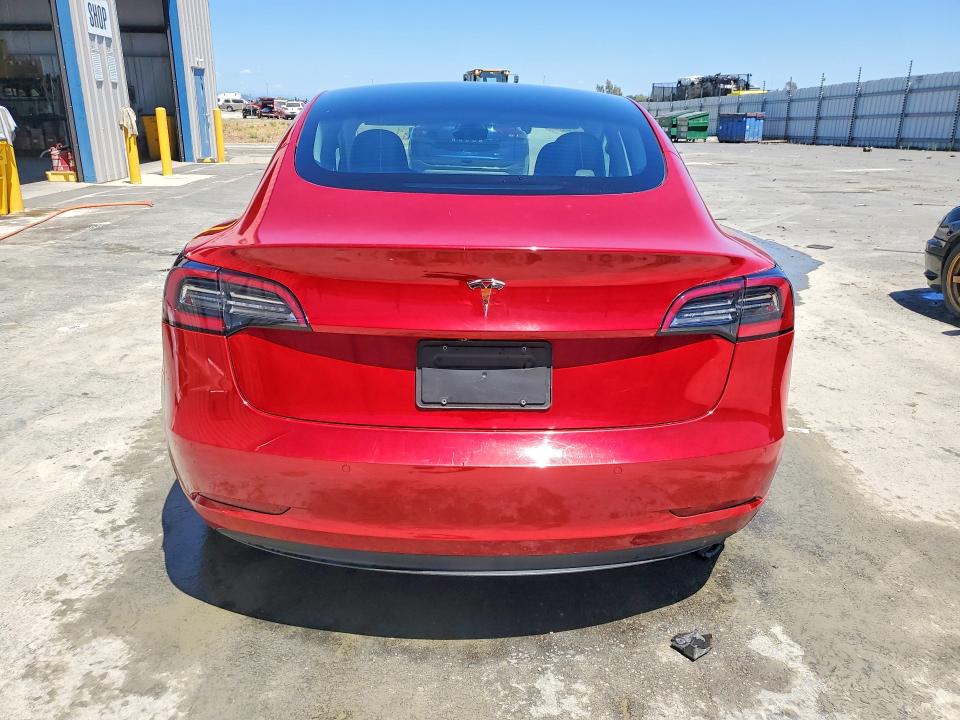2022 Tesla Model 3 VIN 5YJ3E1EA3NF186793 COPART salvage auction — MECHANICAL, CA - CERTIFICATE OF TITLE, sold $6,600 on 2026-07-08 (photo 6)