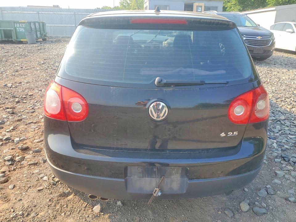 2009 Volkswagen Rabbit VIN WVWBB71K69W027676 COPART salvage auction — FRONT END, Ny - Mv-907A Salvage Certificate, sold $475 on 2026-07-23 (photo 6)