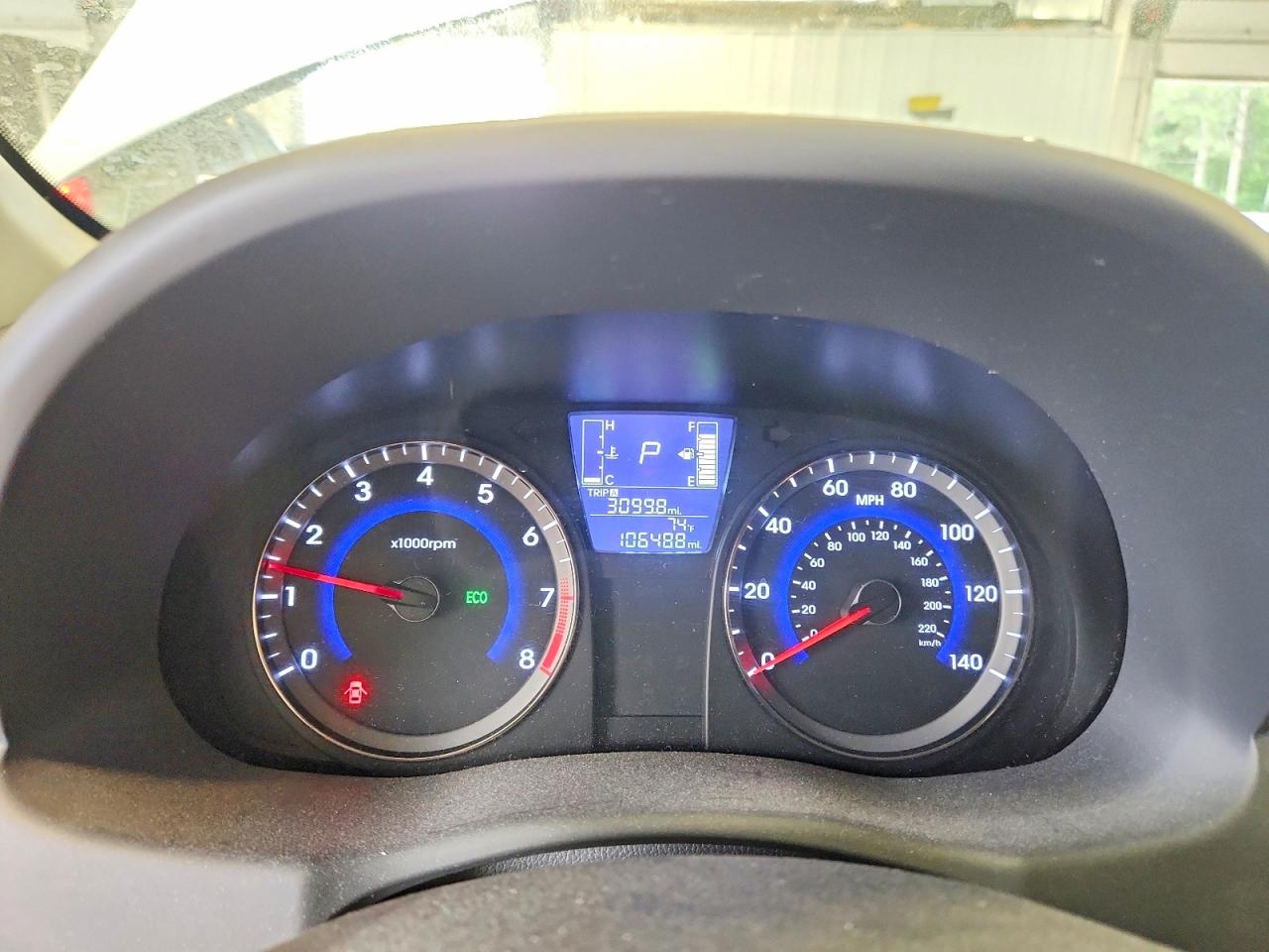2016 Hyundai Accent VIN KMHCT5AEXGU241350 COPART salvage auction — Rear End, MN - CERT OF TITLE-PR SALV FLOOD, sold $725 on 2026-07-07 (photo 9)