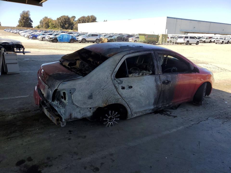 2010 Toyota Yaris VIN JTDBT4K38A4068264 COPART salvage auction — BURN, CA - NON-REPAIRABLE VEHICLE CERT, sold $100 on 2026-07-09 (photo 3)