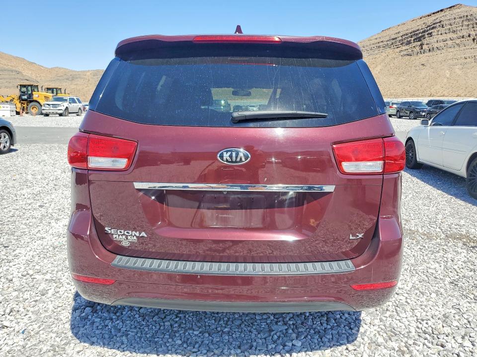 2015 Kia SEDONA VIN KNDMB5C16F6080570 COPART salvage auction — REAR END, Nv - Cert Of Title-Rebuilt Total Lo, sold $1,550 on 2026-07-08 (photo 6)
