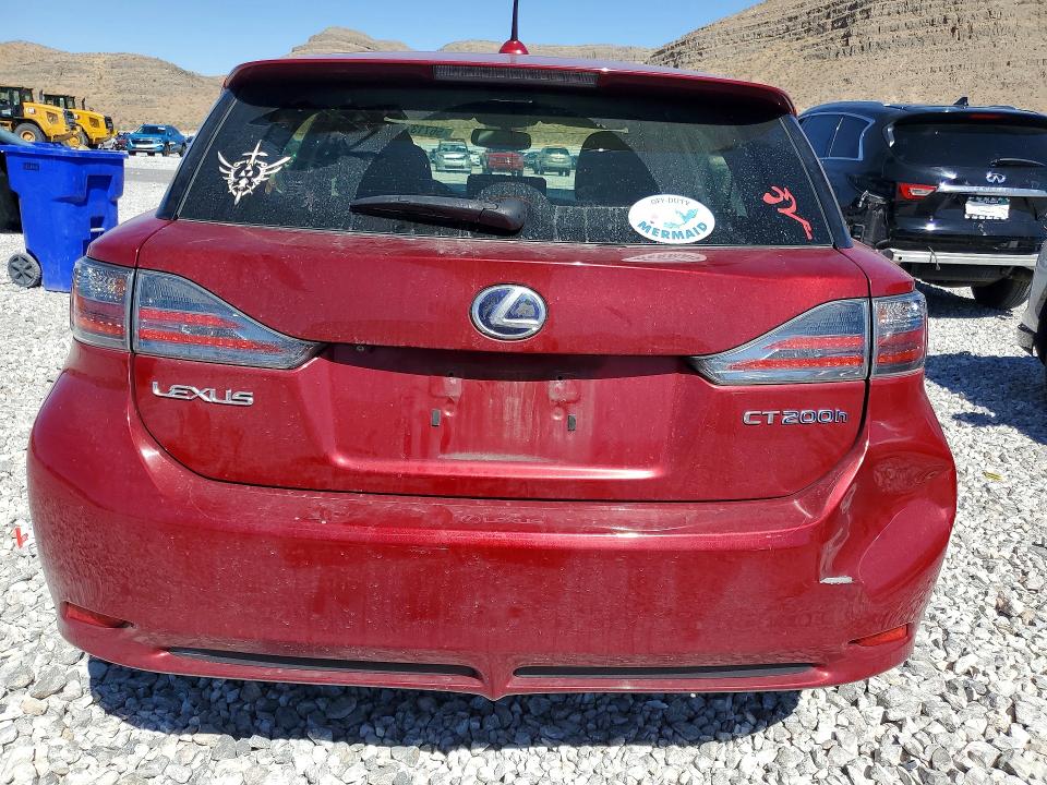 2013 Lexus Ct 200 VIN JTHKD5BH0D2152673 COPART salvage auction — FRONT END, Nv - Salvage Title, sold $2,100 on 2026-07-08 (photo 6)