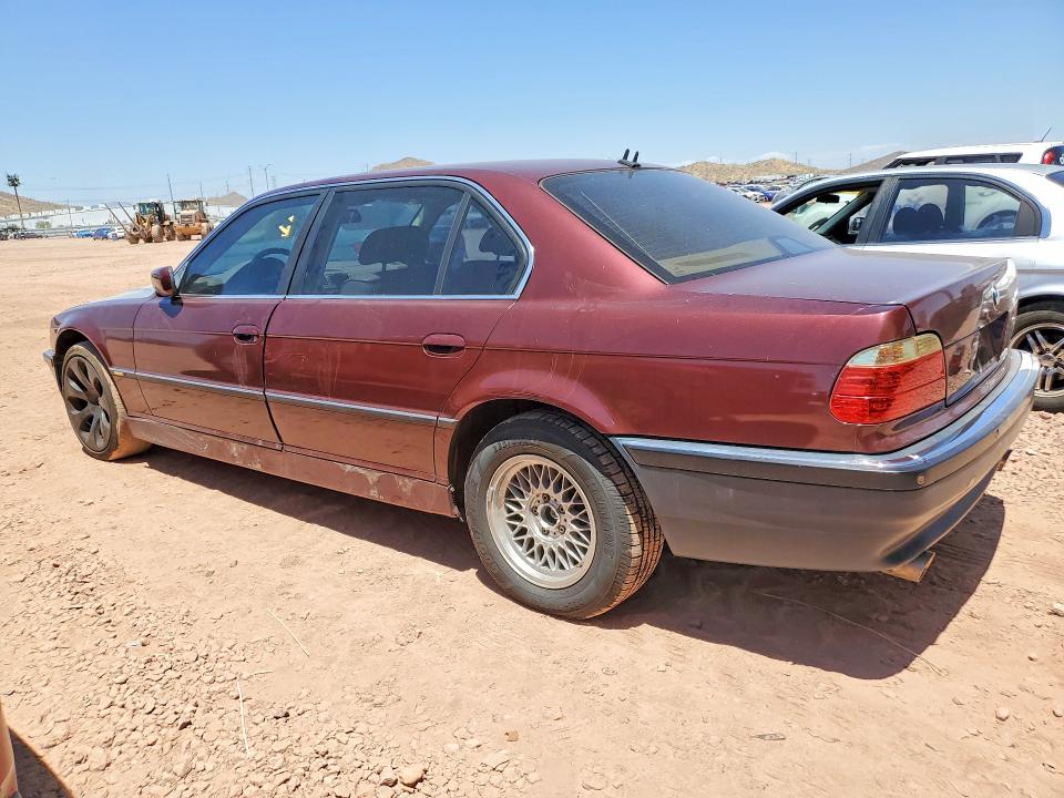2001 BMW 7 series VIN WBAGH83421DP19651 COPART salvage auction — MINOR DENT/SCRATCHES, TX - SALVAGE VEHICLE TITLE, sold $225 on 2026-09-03 (photo 2)