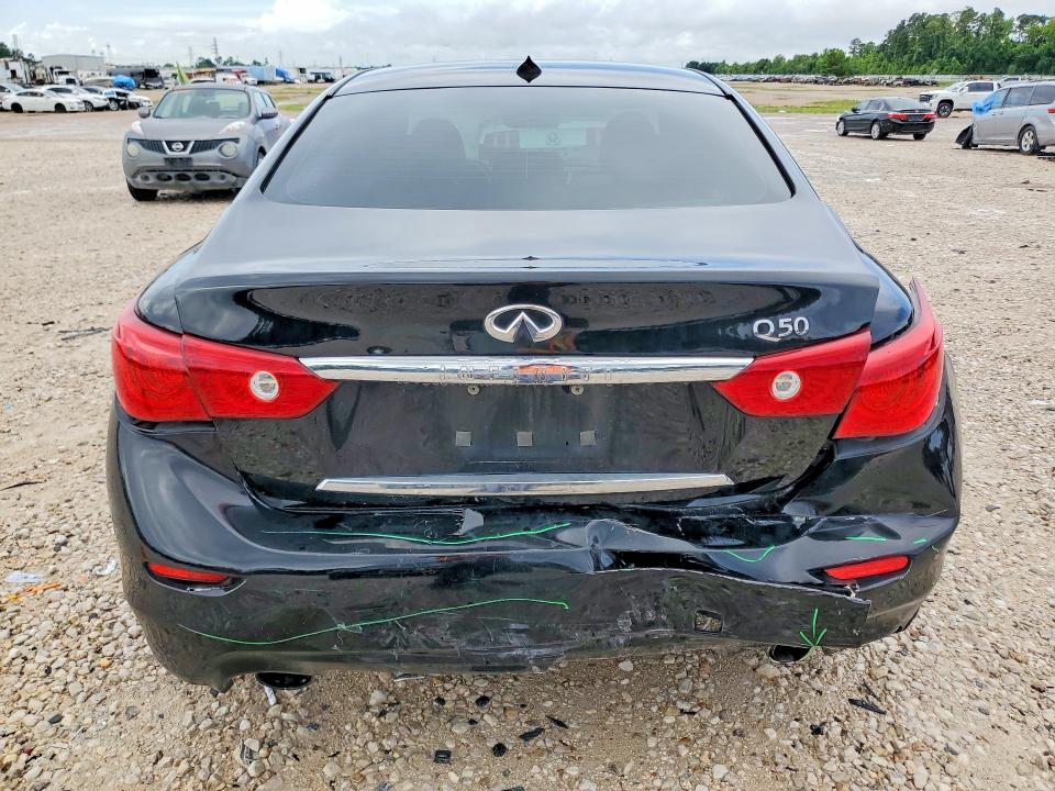 2015 Infiniti Q50 VIN JN1BV7AP5FM348511 COPART salvage auction — REAR END, Tx - Salvage Vehicle Title, sold $1,400 on 2026-07-28 (photo 6)