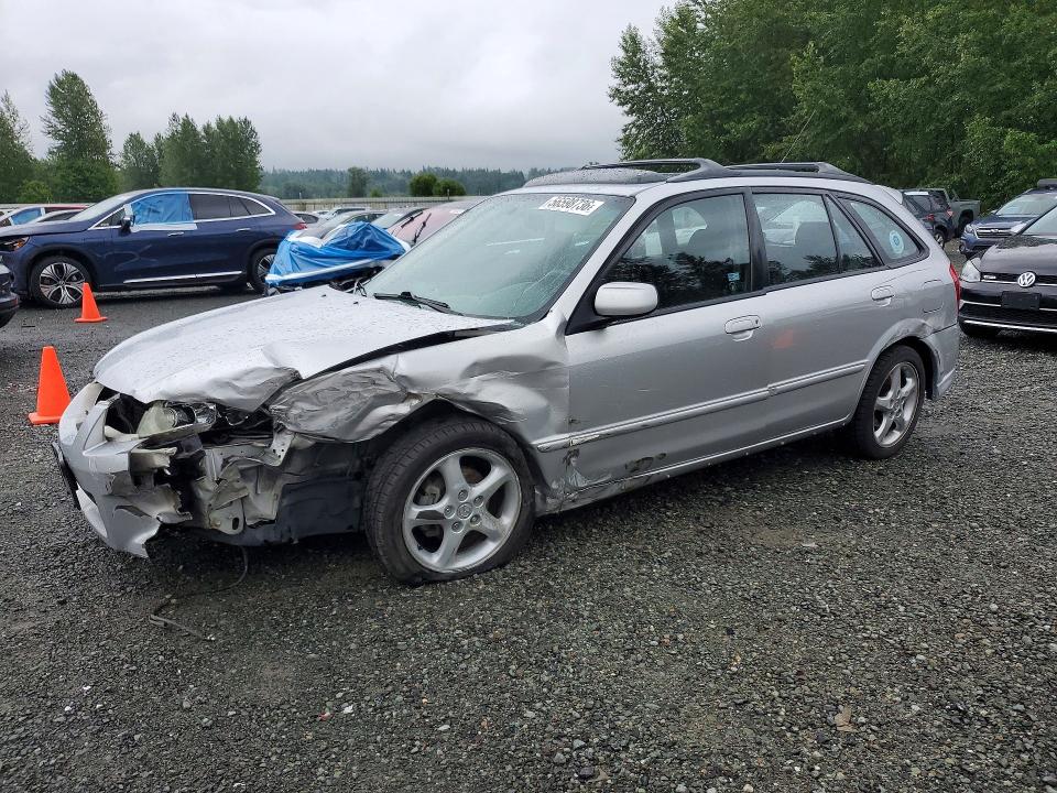 2002 Mazda Protege VIN JM1BJ246021590567 COPART salvage auction — FRONT END, WA - BILL OF SALE, sold $275 on 2026-07-27 (photo 1)