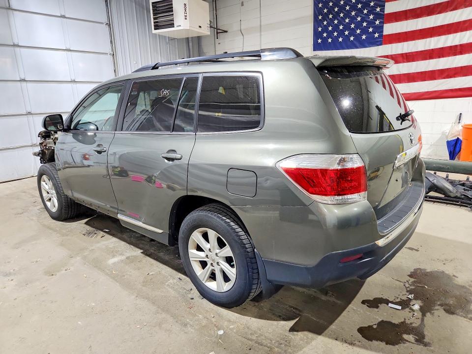 2012 Toyota Highlander VIN 5TDBK3EH0CS119137 COPART salvage auction — FRONT END, Nh - Cert Of Title-Salvage, sold $2,100 on 2026-07-28 (photo 2)