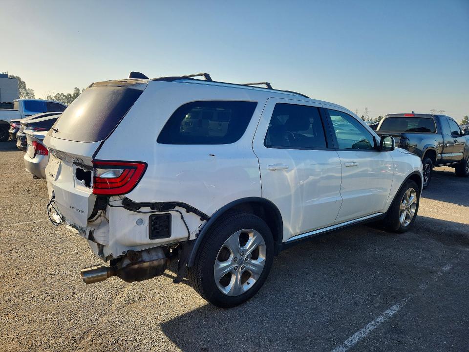 2014 Dodge Durango VIN 1C4RDJDG9EC586843 COPART salvage auction — REAR END, Ca - Salvage Certificate, sold $1,100 on 2026-07-30 (photo 3)