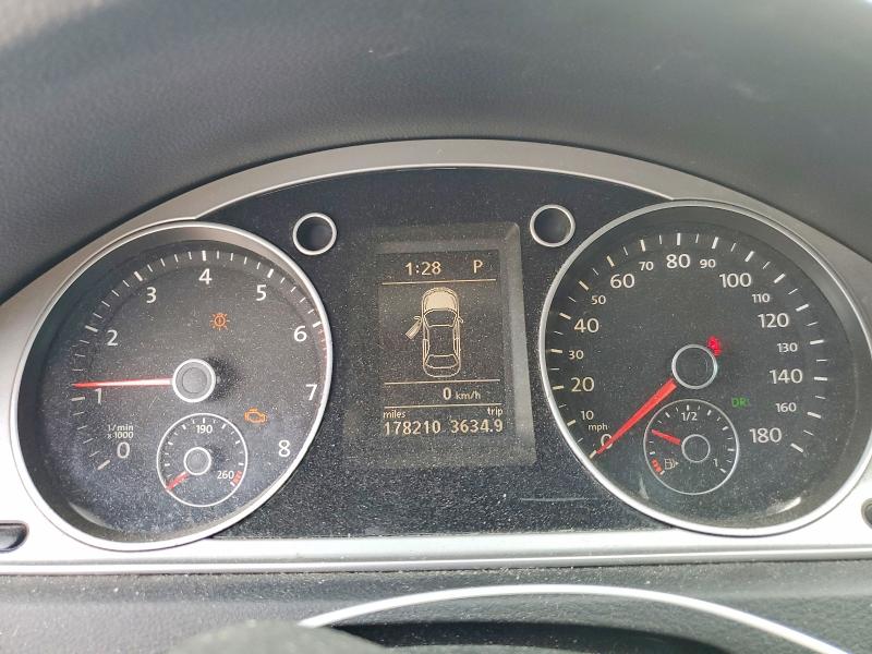 2012 Volkswagen Passat cc VIN WVWMN7AN2CE514977 COPART salvage auction — REAR END, Tx - Salvage Vehicle Title, sold $750 on 2026-07-07 (photo 9)