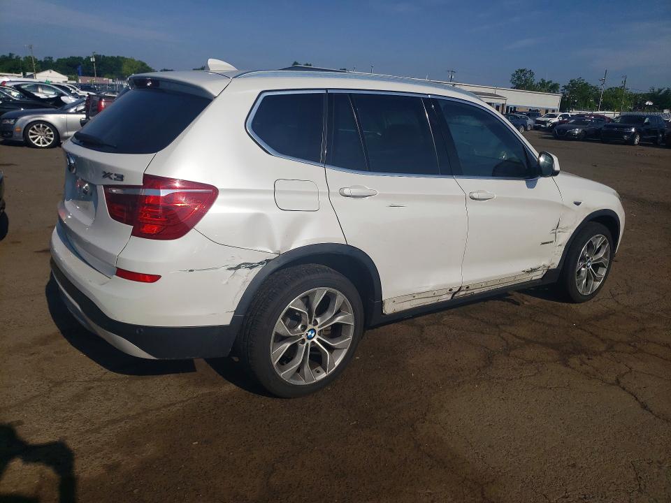 2017 BMW X3 VIN 5UXWX7C51H0U41202 COPART salvage auction — SIDE, CT - CERT OF TITLE-SALVAGE, sold $525 on 2026-07-24 (photo 3)