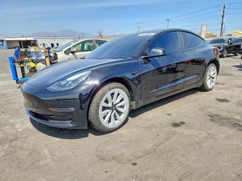 2022 Tesla Model 3 VIN 5YJ3E1EB7NF185073 COPART salvage auction — SIDE, Ca - Salvage Certificate, sold $6,700 on 2026-07-13 (photo 1)