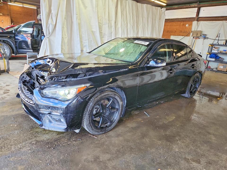 2019 Infiniti Q50 VIN JN1EV7AR4KM555304 COPART salvage auction — FRONT END, Salvage Title, sold $4,050 on 2026-07-30 (photo 1)