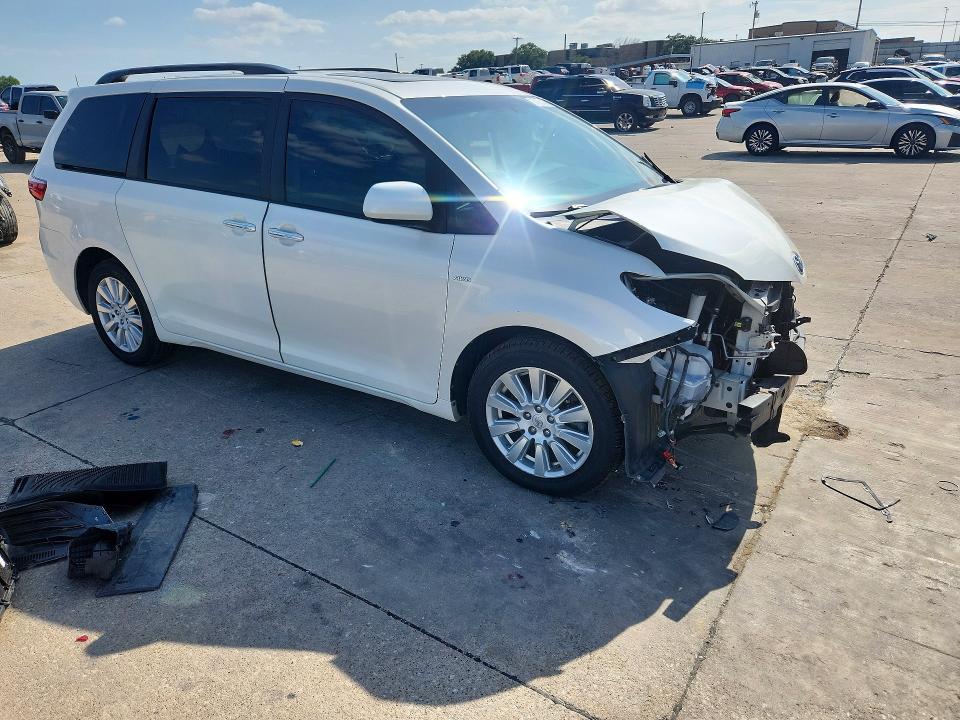 2017 Toyota Sienna VIN 5TDDZ3DC6HS160034 COPART salvage auction — FRONT END, TX - SALVAGE VEHICLE TITLE, sold $3,950 on 2026-07-09 (photo 4)