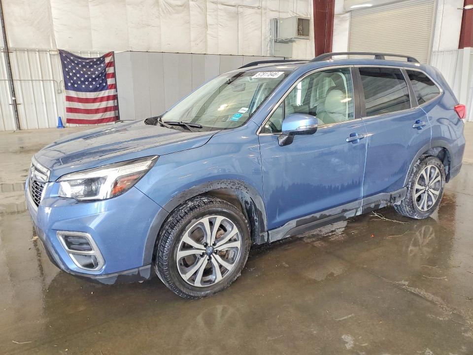2021 Subaru Forester VIN JF2SKAUC0MH523119 COPART salvage auction — REAR END, Mn - Cert Of Title-Salvage, sold $2,600 on 2026-07-27 (photo 1)