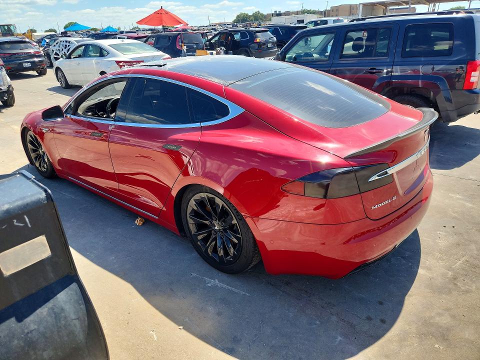 2016 Tesla VIN 5YJSA1E25GF156830 COPART salvage auction — ROOF, TX - CERTIFICATE OF TITLE, sold $7,700 on 2026-08-19 (photo 2)