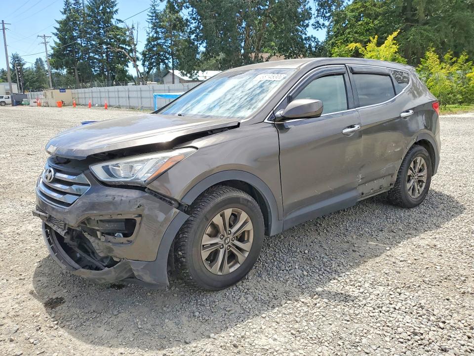 2014 Hyundai Santa fe VIN 5XYZTDLB0EG153093 COPART salvage auction — FRONT END, Wa - Bill Of Sale, sold $1,400 on 2026-07-10 (photo 1)