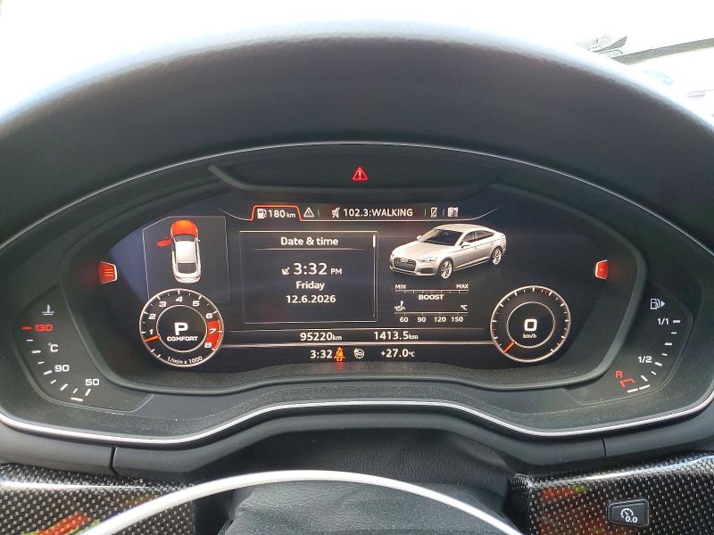 2018 Audi S5 VIN WAUC4CF59JA074841 COPART salvage auction — FRONT END, ON - PERMIT NO BRAND - UNFIT, sold $5,700 on 2026-07-21 (photo 9)