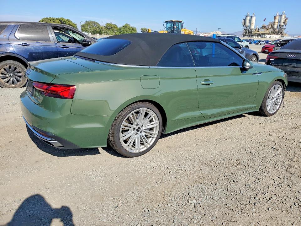 2022 Audi A5 VIN WAUWAGF54NN004577 COPART salvage auction — FRONT END, Ca - Salvage Certificate, sold $11,300 on 2026-07-28 (photo 3)