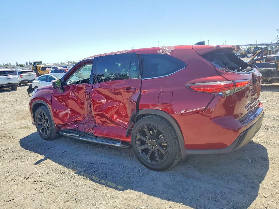 2022 Toyota Highlander VIN 5TDZZRAH4NS556662 COPART salvage auction — SIDE, CA - SALVAGE CERTIFICATE, sold $8,500 on 2026-07-21 (photo 2)