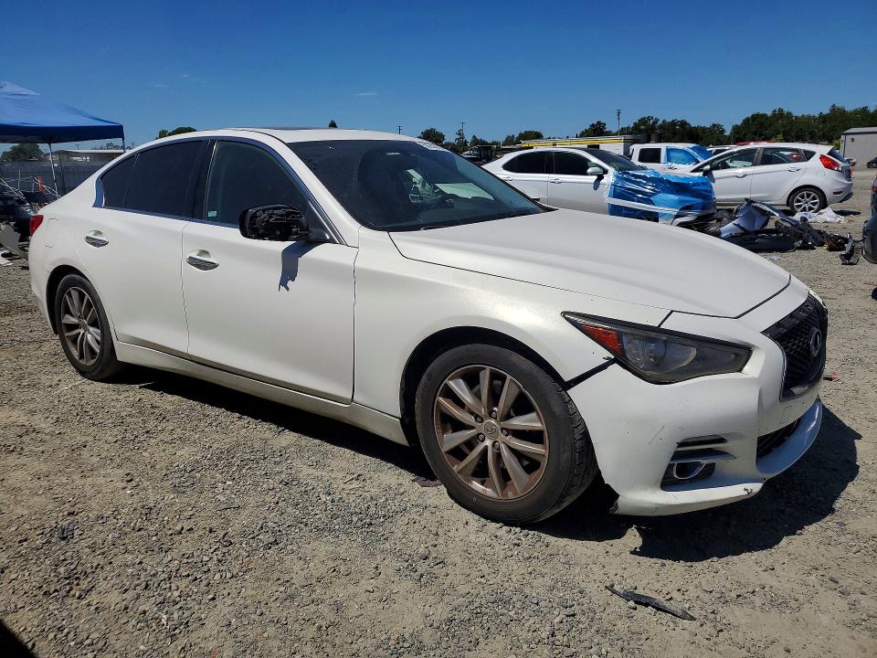 2015 Infiniti Q50 VIN JN1BV7AP6FM345231 COPART salvage auction — FRONT END, Ca - Dis/Dlr/Exp Only Clean Title, sold $2,750 on 2026-07-09 (photo 4)