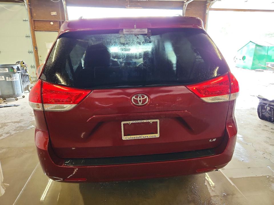 2011 Toyota Sienna VIN 5TDKK3DC6BS018690 COPART salvage auction — FRONT END, Pa - Certificate Of Salvage, sold $700 on 2026-07-09 (photo 6)