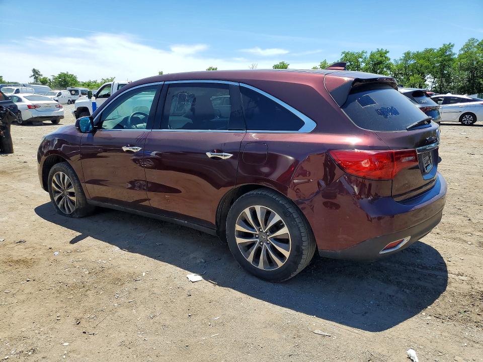 2016 Acura Mdx VIN 5FRYD4H49GB053974 COPART salvage auction — SIDE, Va - Certificate Of Title, sold $3,900 on 2026-07-03 (photo 2)