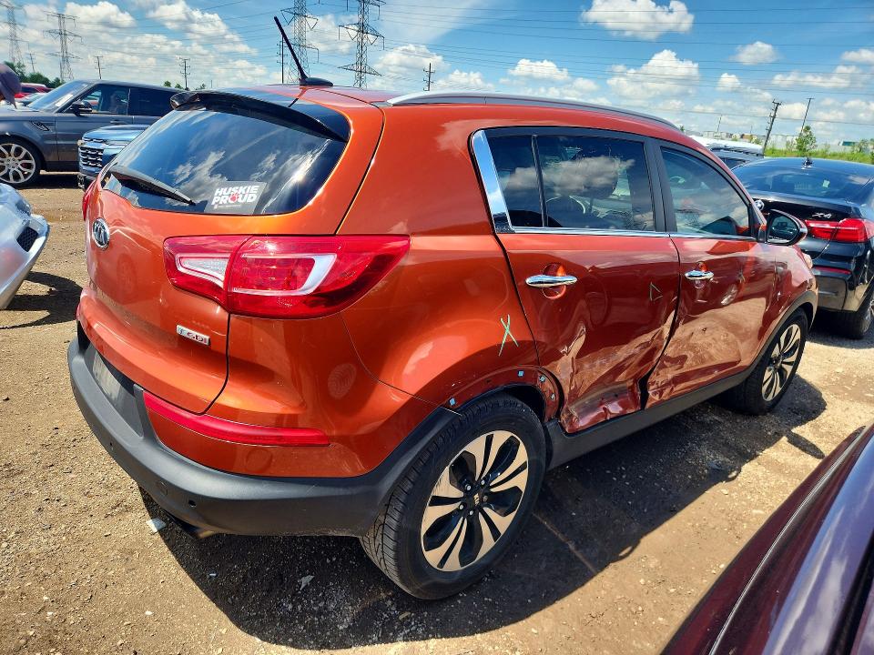2011 Kia Sportage VIN KNDPC3A68B7164133 COPART salvage auction — SIDE, IL - SALVAGE CERTIFICATE, sold $975 on 2026-07-16 (photo 3)