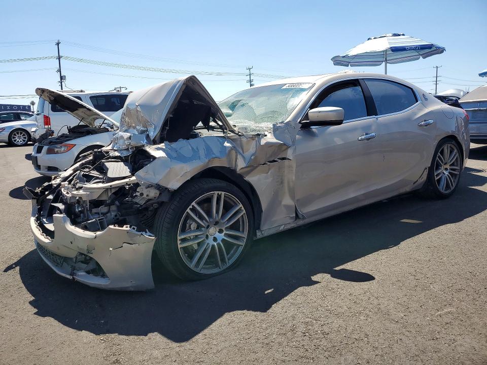 2014 Maserati VIN ZAM57RTA3E1086525 COPART salvage auction — FRONT END, Ca - Dis/Dlr/Exp Only Clean Title (P), sold $1,700 on 2026-07-23 (photo 1)