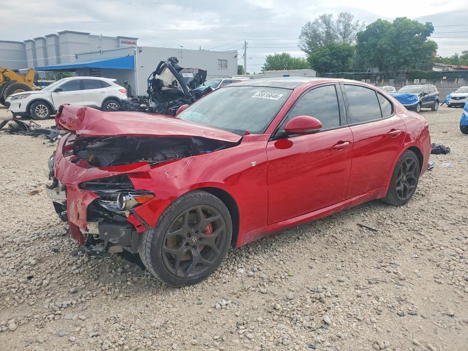 2022 Alfa romeo Giulia VIN ZARFAMBN4N7663728 COPART salvage auction — FRONT END, Fl - Certificate Of Destruction, sold $950 on 2026-08-21 (photo 1)