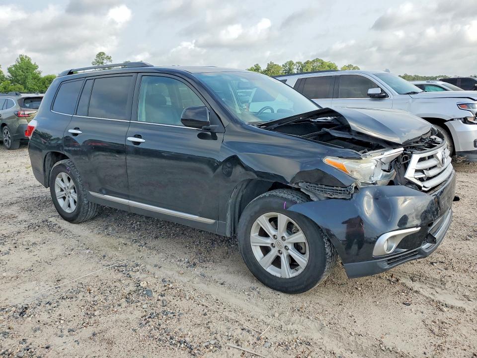 2013 Toyota Highlander VIN 5TDBK3EH2DS226966 COPART salvage auction — FRONT END, Tx - Salvage Vehicle Title, sold $5,300 on 2026-07-10 (photo 4)