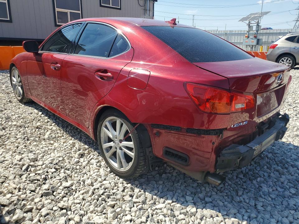 2007 Lexus Is 250 VIN JTHBK262675033216 COPART salvage auction — REAR END, NV - SALVAGE TITLE, sold $1,500 on 2026-07-13 (photo 2)