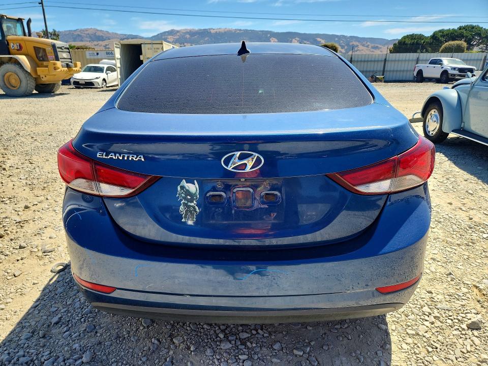 2016 Hyundai Elantra VIN KMHDH4AE2GU478964 COPART salvage auction — FRONT END, Id - Salvage Certificate Of Title, sold $1,100 on 2026-07-28 (photo 6)