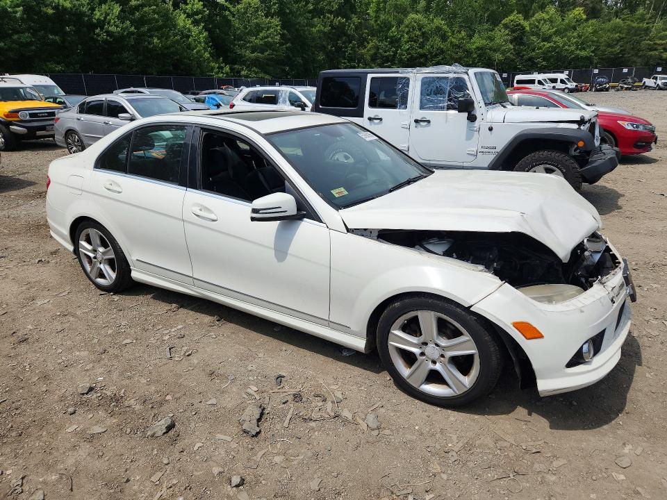 2010 Mercedes-benz C-klasse VIN WDDGF8BB3AF409558 COPART salvage auction — FRONT END, Md - Cert Of Salvage < 75% Damage, sold $700 on 2026-07-24 (photo 4)