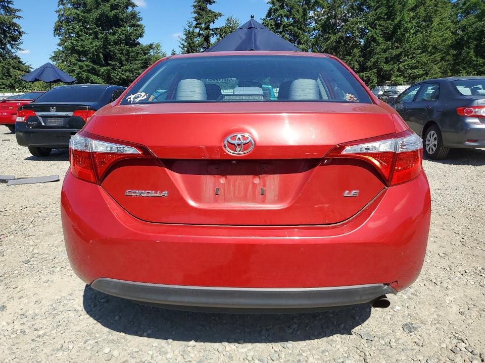 2014 Toyota Corolla VIN 5YFBURHE2EP143420 COPART salvage auction — FRONT END, Wa - Bill Of Sale, sold $1,900 on 2026-07-07 (photo 6)