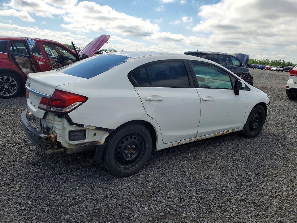 2013 Honda Civic VIN 2HGFB2F45DH108787 COPART salvage auction — FRONT END, On - Permit No Brand - Unfit, sold $2,600 on 2026-07-02 (photo 3)
