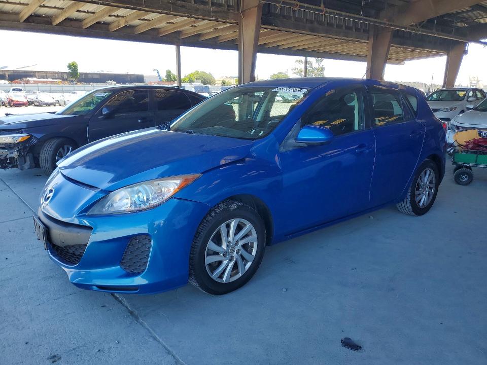 2012 Mazda 3 VIN JM1BL1L8XC1558749 COPART salvage auction — FRONT END, CA - SALVAGE CERTIFICATE, sold $1,050 on 2026-07-16 (photo 1)