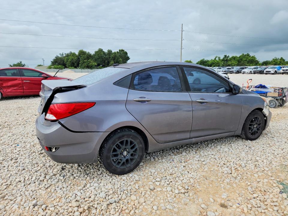 2016 Hyundai Accent VIN KMHCT4AE0GU089394 COPART salvage auction — REAR END, TX - SALVAGE VEHICLE TITLE (P), sold $1,850 on 2026-07-02 (photo 3)